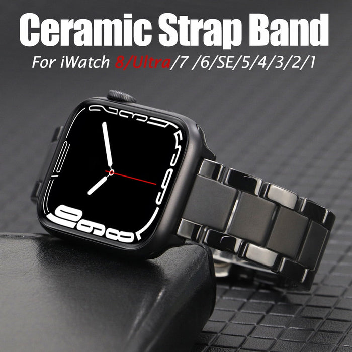 Ceramic Apple Watch Strap Series 11/10/9/8/7/6/5/4/ SE / Ultra 1/2/3 by Arleathercraft