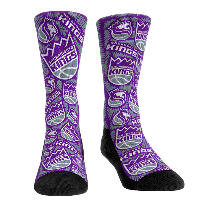 Sacramento Kings - Logo Sketch by Rock 'Em Socks
