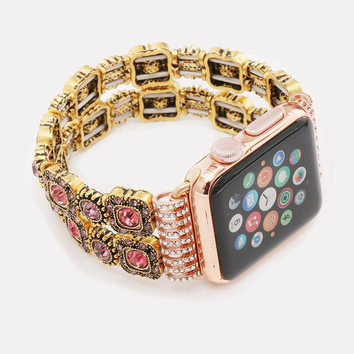 Apple Watch Luxury Diamond Strap Series 11/10/9/8/7/6/5/4/ SE / Ultra 1/2/3 by Arleathercraft