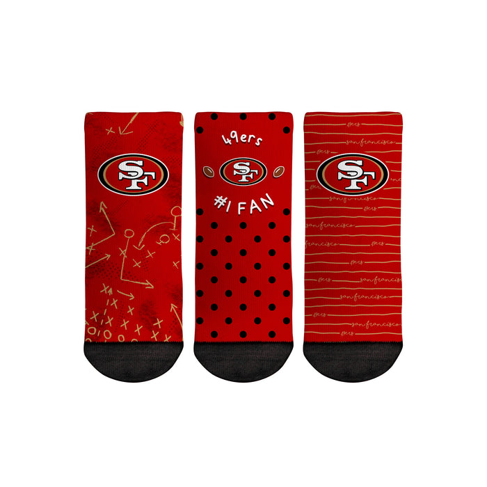 San Francisco 49ers - Number 1 Fan 3-Pack (Toddler) by Rock 'Em Socks