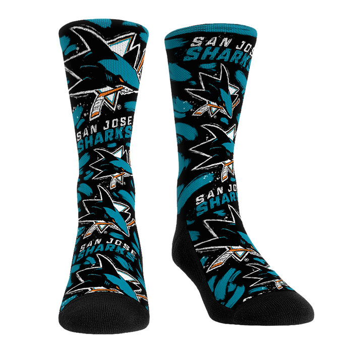 San Jose Sharks - Logo Paint by Rock 'Em Socks