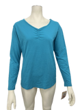 Goodnight Kiss Womens Long Sleeve Pajama PJ Top, Size Medium by Vanessa Jane