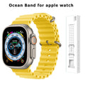 Ocean Silicone Apple Watch Band – Sporty Tapered Strap by Arleathercraft