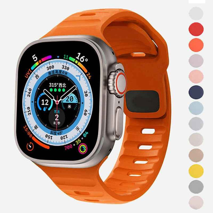 Silicone Sport Apple Watch Band Series 11/10/9/8/7/6/5/4/ SE / Ultra 1/2/3 by Arleathercraft