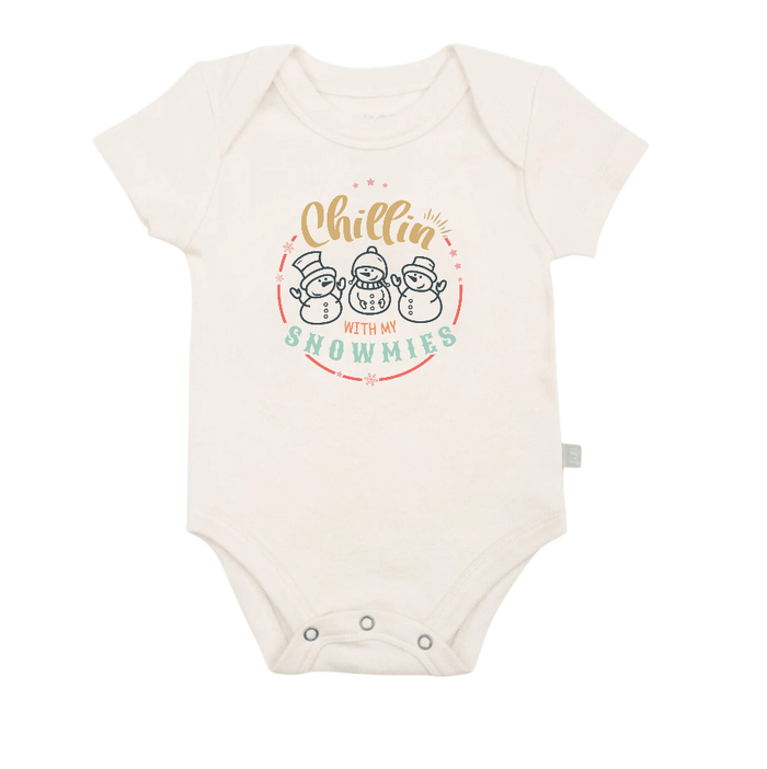graphic bodysuit | chillin with my snowmies by Finn + Emma