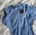 3pc footie set | vintage aqua periwinkle & heather grey by Finn + Emma