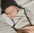long sleeve graphic bodysuit | happy holidays tree by Finn + Emma