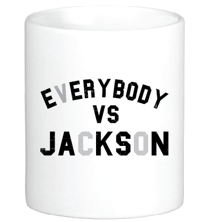 Everybody Vs Jackson Mug by Swell-O-Phonic