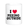 I Heart Peeing Outside Mug