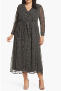Lucky Brand Plus Dot Print Maxi Dress, 3X by Vanessa Jane