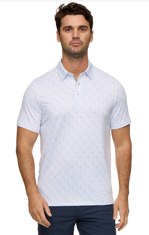 CANTERA SS GOLF CLUB PRINT PERFORMANCE POLO by Boutique 23