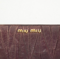 Miu Miu Front Logo Matelasse Leather Red Wallet #3997 by Bolt Boutique