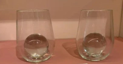 Nate Cotterman Sphere Cube Wine Glasses, Set of 2 by Price Is Right Miami
