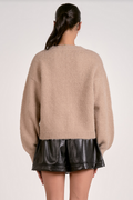 The Cozy Tie Cardigan: Macchiato by Boutique 23