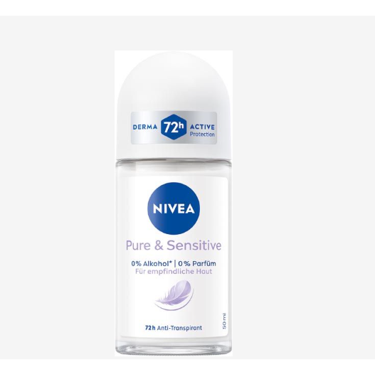 Nivea Pure & Sensitive 47H Anti-Transpirant 50 ml by Pasteur Pharmacy