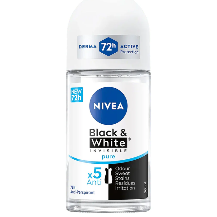 Nivea Black & White Invisible pure Antiperspirant 72 H, 50ml by Pasteur Pharmacy