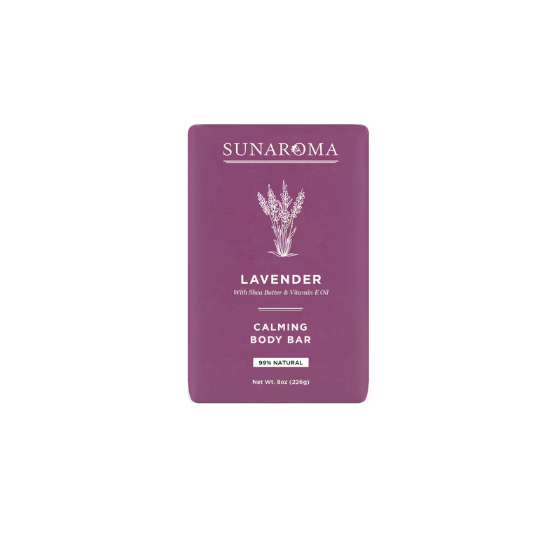 Sunaroma Lavender With Shea Butter & Vitamin E Oil Soap Bar 8 Oz by Pasteur Pharmacy