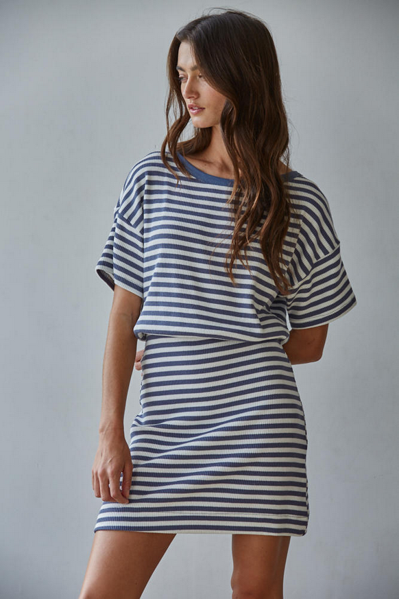 Marley Striped Mini Dress by Boutique 23