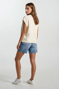 Floral Embroidery Mix Muscle Top by Boutique 23
