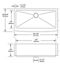 Miseno MSS3620F Farmhouse 36 Single Basin Stainless Steel Kitchen Sink by Vanessa Jane