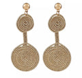 Spiral Wire Wrapping Double Circle Drop Earrings Earrings by Duma Mbili LLC