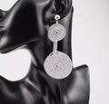 Spiral Wire Wrapping Double Circle Drop Earrings Earrings by Duma Mbili LLC