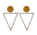 Gold Triangle Earrings by Duma Mbili LLC