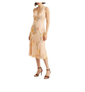 Ralph Lauren Crinkled Georgette V-Neck Empire Waist Midi Dress, Size 16 by Vanessa Jane