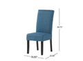 Noble House Pertica Blue T-Stitch Dining Chairs (Set of 2) by Vanessa Jane