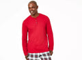 Family Pajamas Mens Knit Henley Pajama Top, Size S by Vanessa Jane