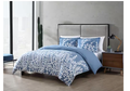 City Scene Branches 3-Piece Blue Floral Cotton Full/Queen Duvet Cover Set by Vanessa Jane