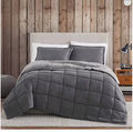 Eddie Bauer Sherwood Reversible Micro-suede Sherpa Comforter Set, King - Grey by Vanessa Jane