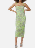 AFRM Hazel Snake Print Ruched Dress, Size XL by Vanessa Jane