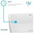 Elkay Fireclay 25 L x 19 W Farmhouse Kitchen Sink Fireclay in White, Size 9.12 H by Vanessa Jane