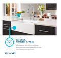 Elkay Fireclay 25 L x 19 W Farmhouse Kitchen Sink Fireclay in White, Size 9.12 H by Vanessa Jane