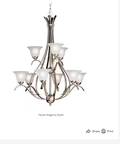 Kichler Lighting Dover 2520-NI 9-Light 2-Tier Chandelier - Brushed Nickel by Vanessa Jane