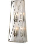Zlite 447-4S-as 4.5 X 10 X 24 in. Tressle Antique Silver Wall Sconce by Vanessa Jane
