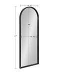 Kate and Laurel Valenti Framed Arch Mirror - 16x48 - Black by Vanessa Jane