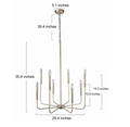 LNC 8-Light Chandelier Lighting Champagne Pendant Lights Chandeliers by Vanessa Jane