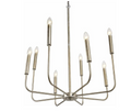 LNC 8-Light Chandelier Lighting Champagne Pendant Lights Chandeliers by Vanessa Jane
