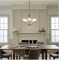 Kichler Dover 5 Light 24in Wide Chandelier with Etched Glass Shades by Vanessa Jane