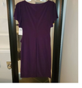 American Living Satin-Trim Ruffled Dress, Size 6/Purple by Vanessa Jane