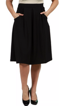 24seven Comfort Apparel Womens Classic Knee Length Skirt, small by Vanessa Jane