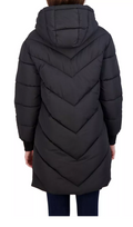 Sebby Juniors 3/4 Puffer Jacket with Hood - Black, XL by Vanessa Jane