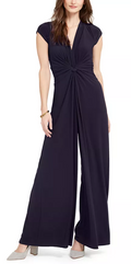Vince Camuto Twist-Front Plunge Jumpsuit by Vanessa Jane