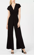 Vince Camuto Twist-Front Plunge Jumpsuit by Vanessa Jane
