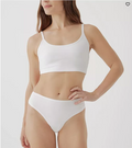 Pact Womens Everyday Strappy Scoop Bralette - White, XXL by Vanessa Jane