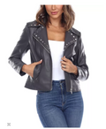White Mark Womens Faux Leather Jacket, medium by Vanessa Jane