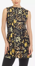 White Mark Womens Floral Sleeveless Tunic Top, Size Large by Vanessa Jane