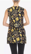 White Mark Womens Floral Sleeveless Tunic Top, Size Large by Vanessa Jane
